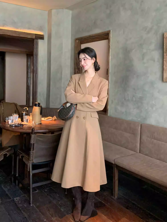 Áo Khoác Dạ Pusumede 2 Hàng Khuy