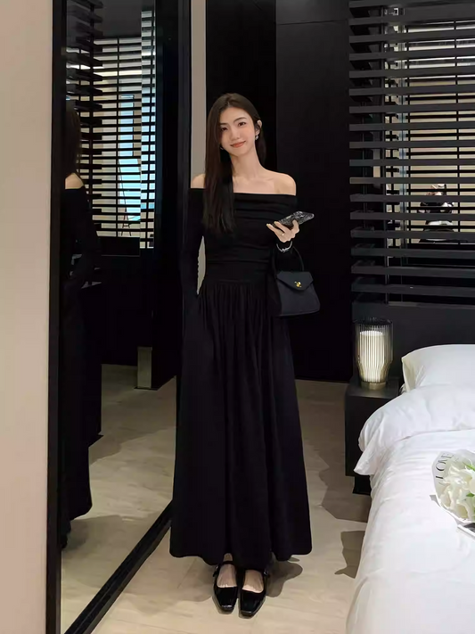 Đầm Trễ Vai Dáng Dài Mulvan