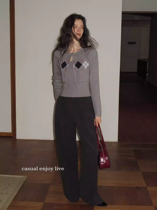 Cardigan Caro Argyle