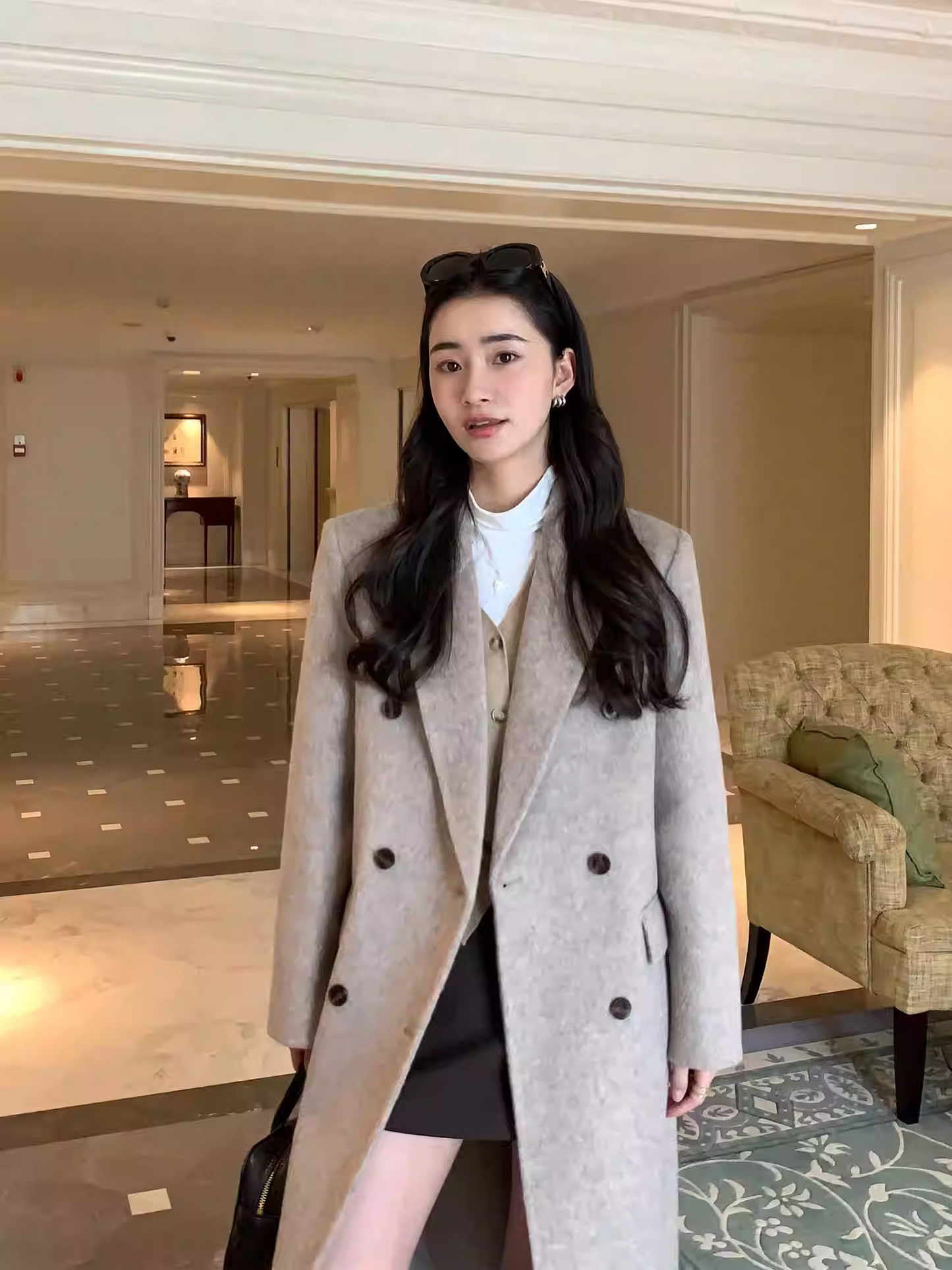 Áo Khoác Dạ Pusumede 2 Hàng Khuy 2