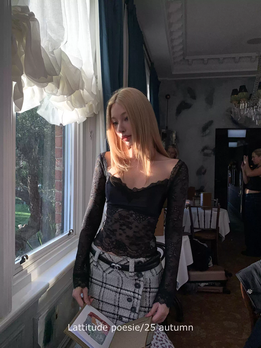 Áo Ren Dài Tay Hở Lưng