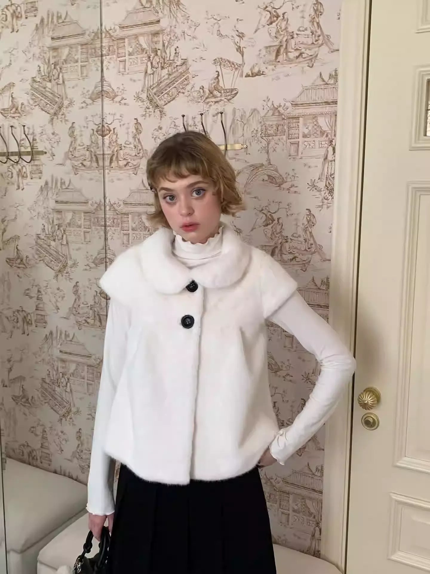 Áo Lông Tay Hến Dáng Babydoll