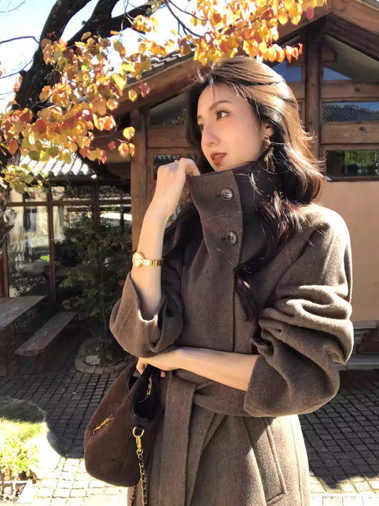 Áo Khoác Dạ Cổ Dựng Mulvan