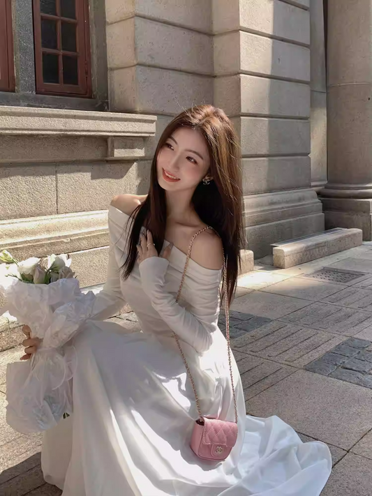 Đầm Trễ Vai Dáng Dài Mulvan