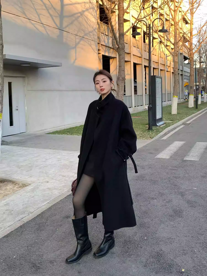 Áo Khoác Dạ Pusumede Cổ Lệch