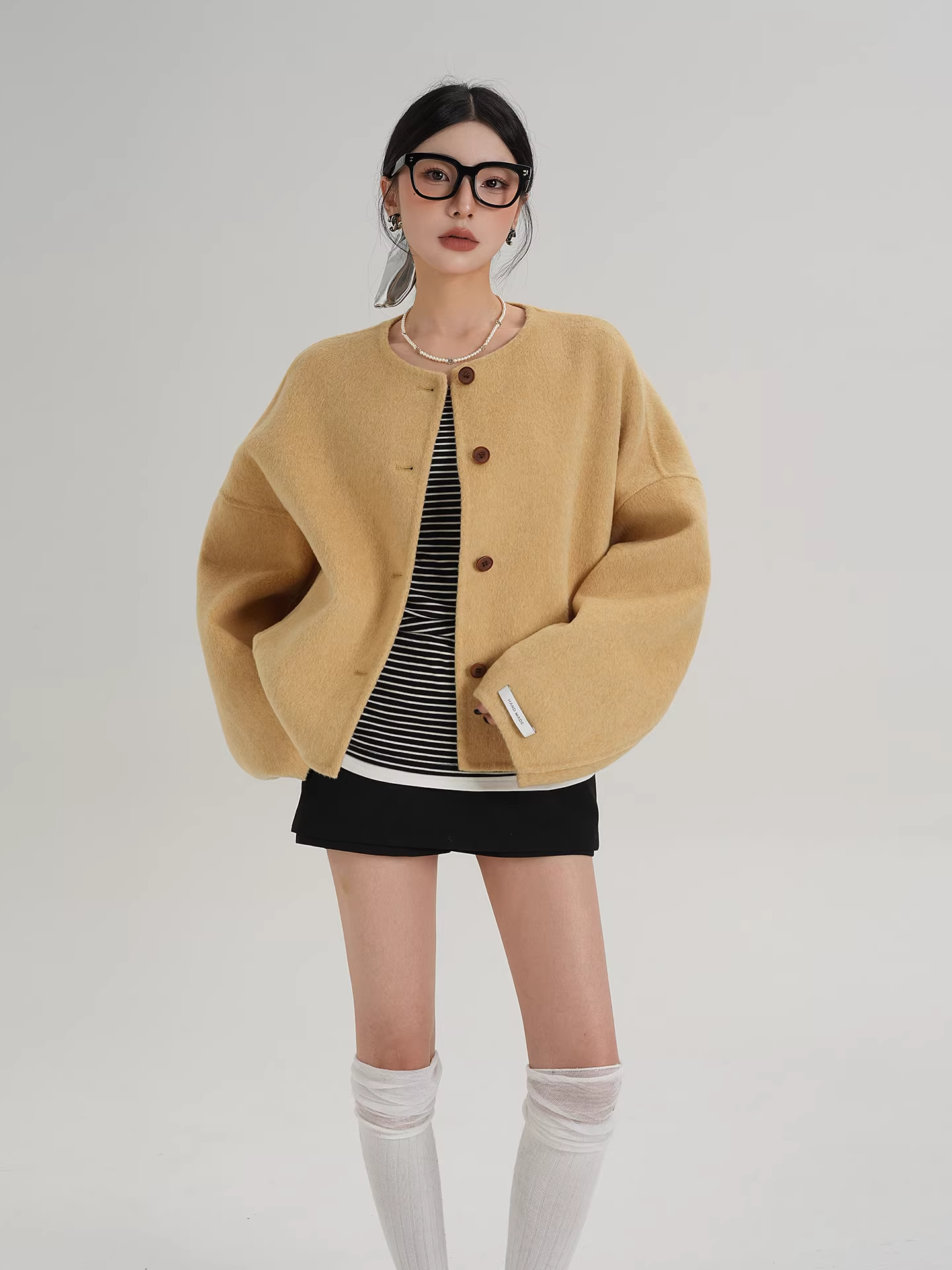 Áo Cardigan Dáng Tròn Phom Rộng