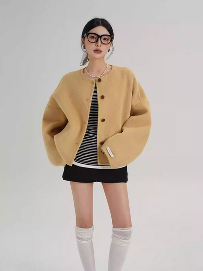 Áo Cardigan Dáng Tròn Phom Rộng