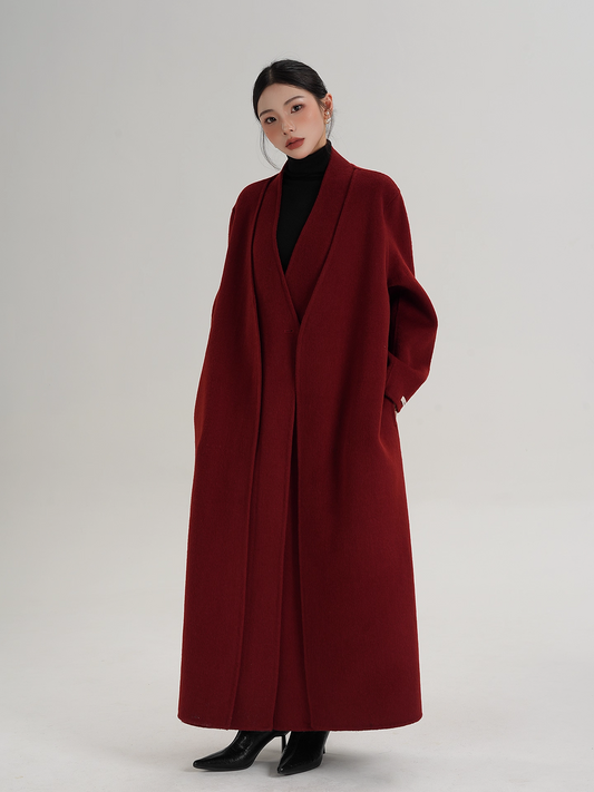 Áo Khoác Dạ Dáng Kimono