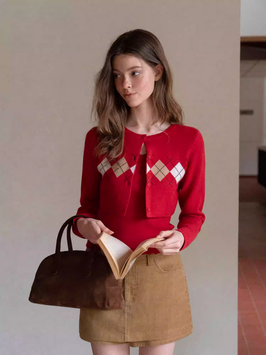 Cardigan Caro Argyle