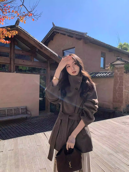 Áo Khoác Dạ Cổ Dựng Mulvan