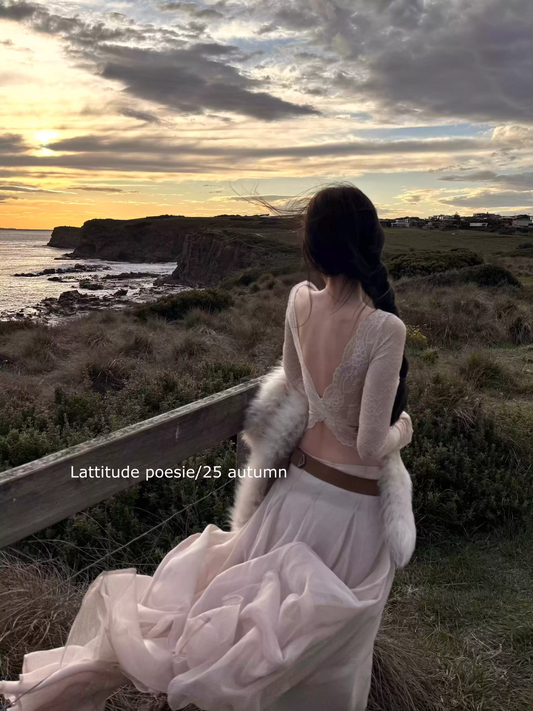 Áo Ren Dài Tay Hở Lưng