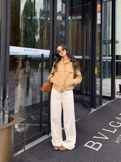 Áo Khoác Kaki Dáng Lửng